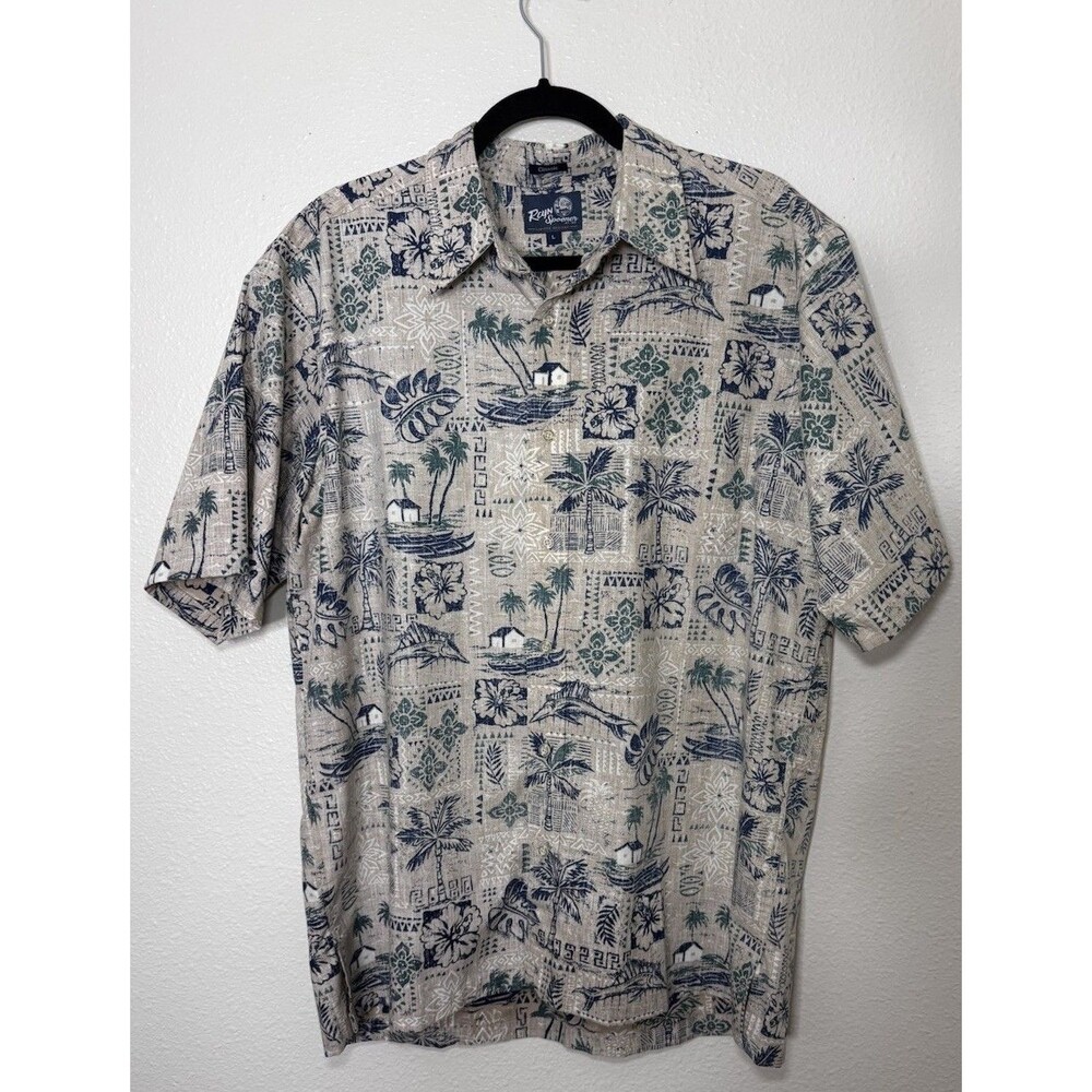 Reyn Spooner Classi Men'sHawaiian  ShirtLimited ReissueTropical Island Tiki Sz L